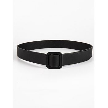 

Minimalist Square Buckle Solid Belt, Black
