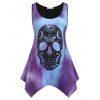 Débardeur Mouchoir à Imprimé Crâne de Grande Taille - multicolor 2X