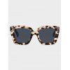 Lunettes de Soleil de Voyage Rétro Motif de Tortue Carrées - Noir Naturel 