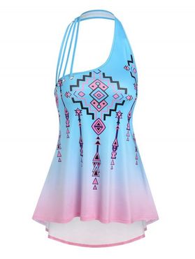 Tribal Ombre Print Strappy Halter Top