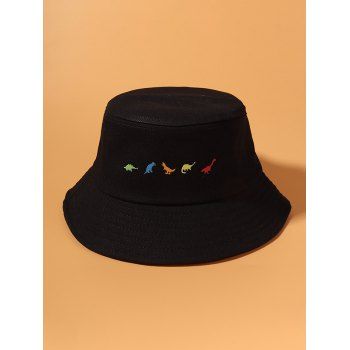 

Small Dinosaurs Printed Bucket Hat, Black