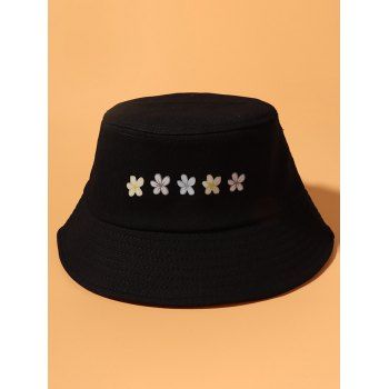

Fresh Flowers Print Bucket Hat, Black