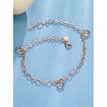 

Heart Ring Charm Chain Anklet, Rose gold