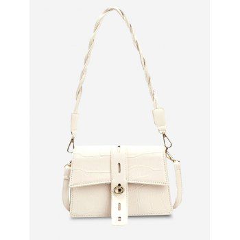 

Embossed Double Strap Shoulder Bag, White