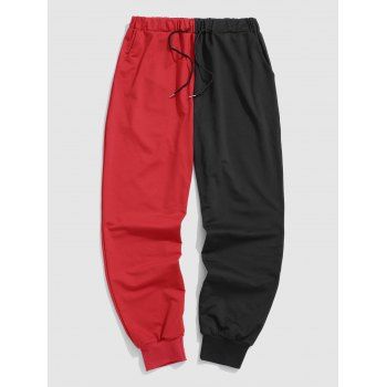 

Color Blocking Jogger Sweatpants, Red