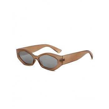 

Wide Leg Narrow Irregular Sunglasses, Camel brown