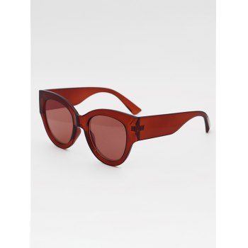 

Eye Frame Wide Temple Sunglasses, Deep red