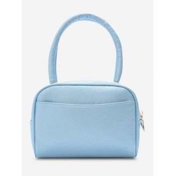

Grainy Double Handle Mini Tote Bag, Light blue