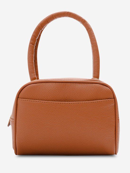 Mini Sac Fourre-tout à Double Poignée - Brun 
