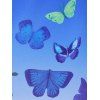 Butterfly Print Lace Panel Tank Top - BLUE XXXL