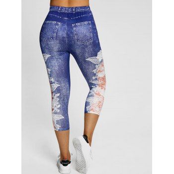 3D Print Flower Capri Jeggings