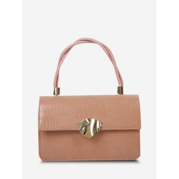 

Embossed Twist Handle Chain Crossbody Bag, Light salmon