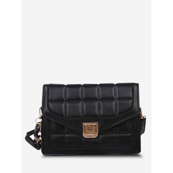 

Quilted Double Strap Crossbody Bag, Black