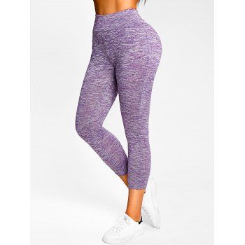 

Space Dye Print Ninth Skinny Leggings, Light purple