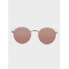 Lunettes de Soleil Rétro Rondes en Métal - Rose 
