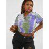 Débardeur Côtelé Teinté Chaîne de Grande Taille à Lacets - multicolor 4XL