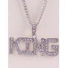 Collier avec Pendentif en Strass Style Hip Hop - Argent 