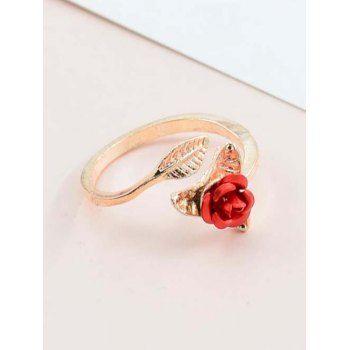

Rose Leaf Adjustable Cuff Ring, Rose gold
