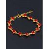 Bracelet Charmant Réglable Rose Rouge - d'or 