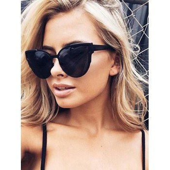 

Round Catty Eye Anti UV Sunglasses, Black