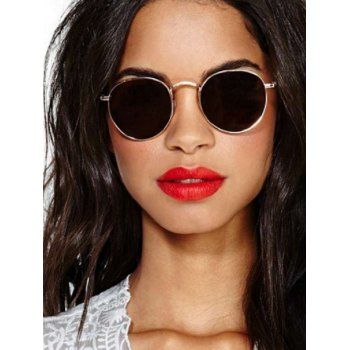 

Classic Circular Metal Sunglasses, Dark slate grey