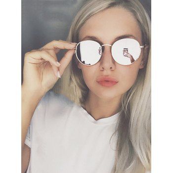 

Classic Circular Metal Sunglasses, Silver