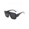 Irregular Oversized Anti UV Sunglasses - BLACK 