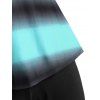 Tie Dye Criss Cross Empire Waist Tankini Swimwear - BLUE M