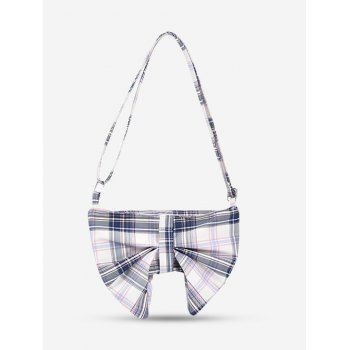 

Bowknot Shape Canvas Shoulder Bag, White