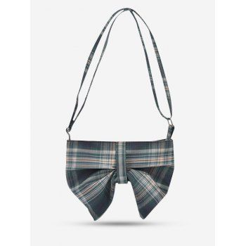 

Bowknot Shape Canvas Shoulder Bag, Grayish turquoise