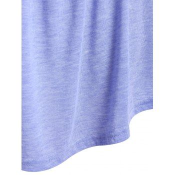 Plus Size Front Knotted Flare Tunic T Shirt