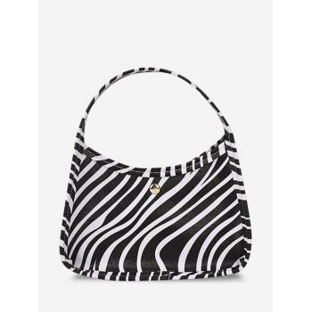 

Animal Print Wide Handle Handbag, Black