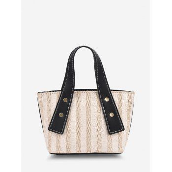 

Dual Handle Woven Bucket Bag, Night