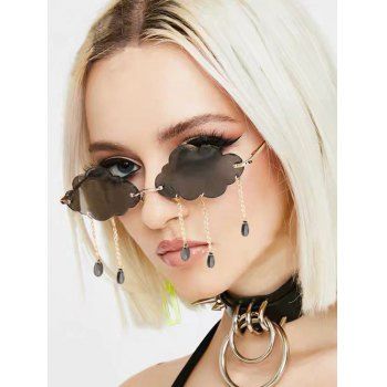 

Clouds Rain Design Fringe Rimless Sunglasses, Black