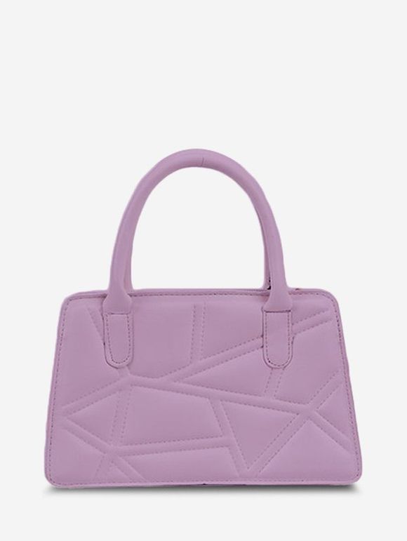 Sac à Bandoulière Matelassé avec Chaîne Poignée en Haut - Mauve 
