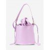 Sac Seau Noué Gaufré à Cordon - Mauve 