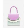 Mini Sac à Bandoulière Ombré avec Fausse Perle - Mauve 