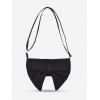 Sac à Bandoulière en Forme de Nœud Papillon en Canevas - Noir 