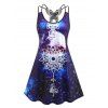 Robe à Applique Papillon à Taille Empire Grande Taille - Noir 4X
