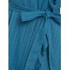 Cold Shoulder Ruffle Flounced Dress - DEEP BLUE L