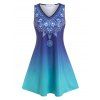 Robe D'été Ombre Imprimée Tribale Grande Taille - multicolor 4X