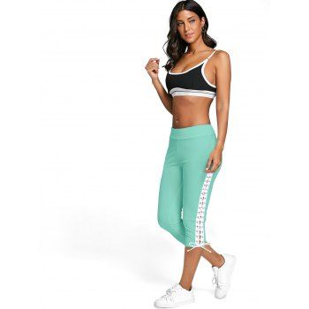 Buy Lace Up Skinny Crop Leggings. Picture