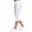 Lace Up Skinny Crop Leggings - WHITE XL