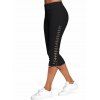 Legging Court Moulant à Lacets - Noir S