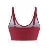 Basic Swimsuit Top Solid Color Bathing Suit Top Crossover Corset Tank Swimwear Top - DEEP RED M