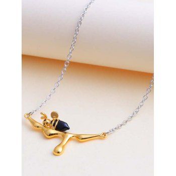 

Engraved Honey Bee Pendant Necklace, Golden