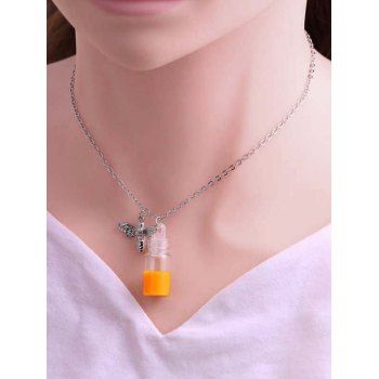 

Bee And Honey Pot Pendant Necklace, Silver