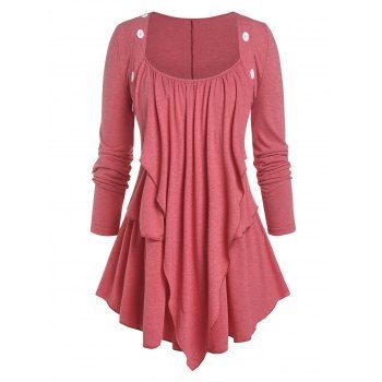 

Plus Size Layered Overlay Top, Light pink