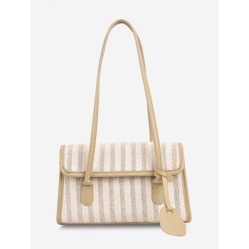 

Brief Striped Cover Shoulder Bag, Light khaki