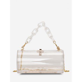 

Cylinder Transparent Chain Crossbody Bag